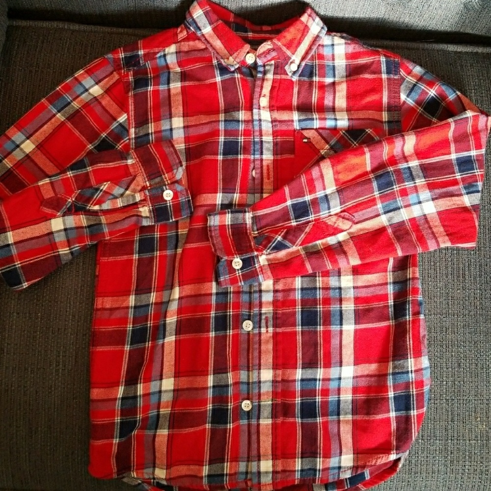 Tommy Hilfiger girls flannel shirt great condition